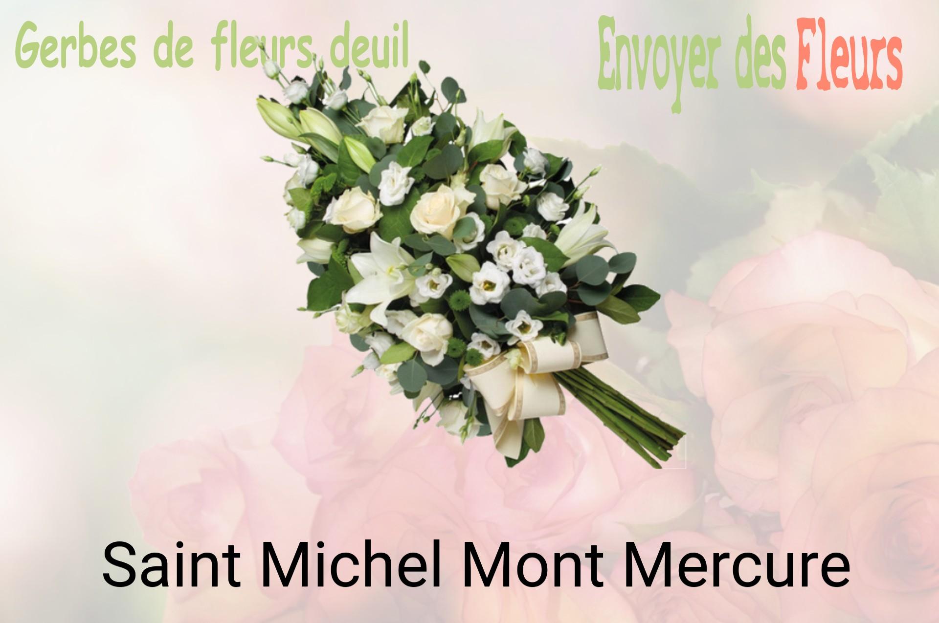 Gerbe de fleurs de deuil livrée à Saint-Michel-Mont-Mercure